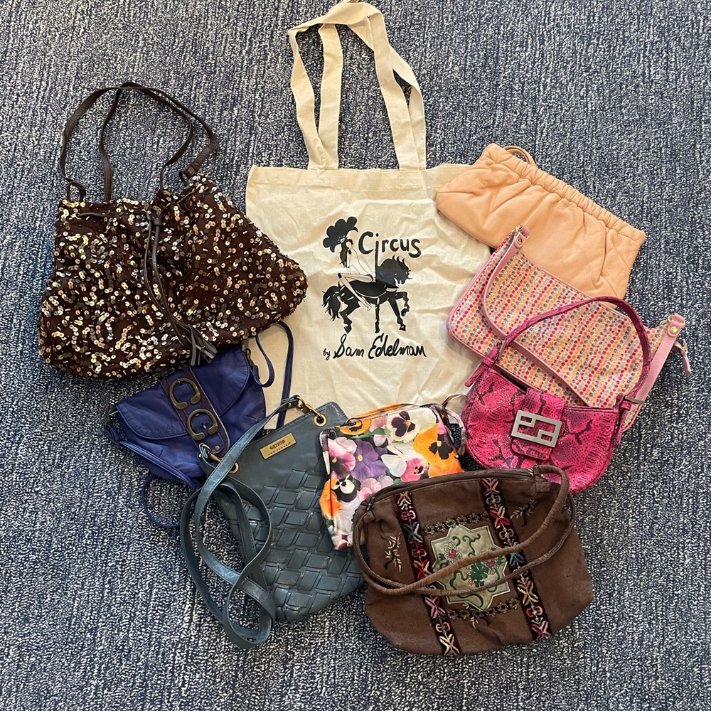 Large Lot Purses, Bags, Gryson, Sam Edelman, Eva May, Mimi Turner, Franchi Moyna